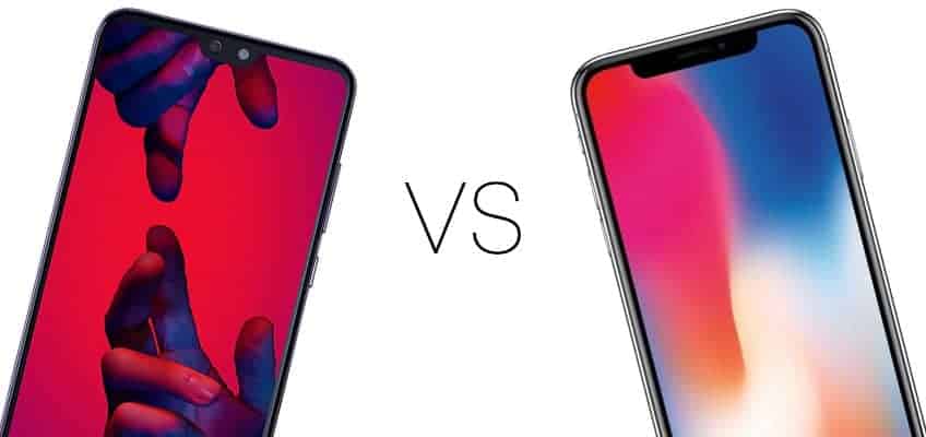 Mobile Phone Review iPhone X v Huawei P20 Pro
