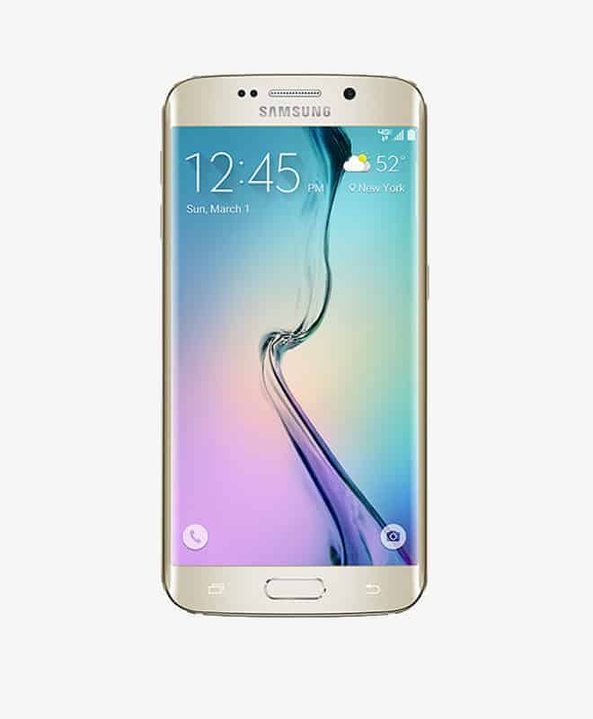 Samsung Galaxy S6 Edge, silver.