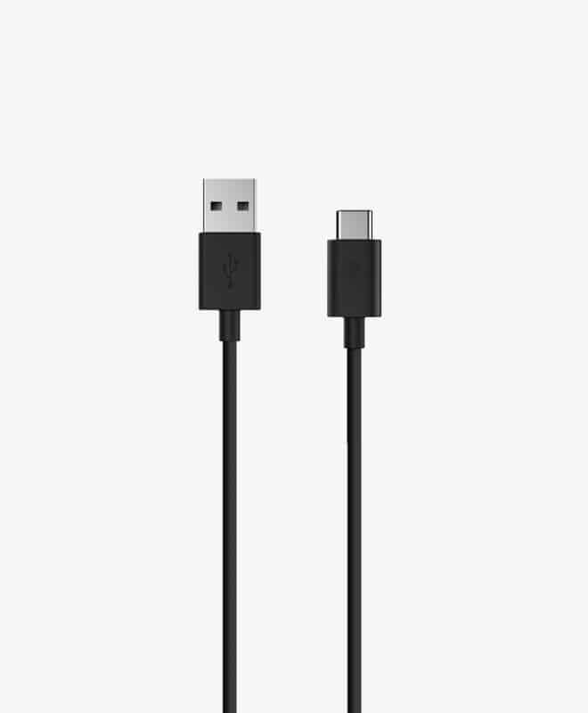 Type C usb charging cable. black.